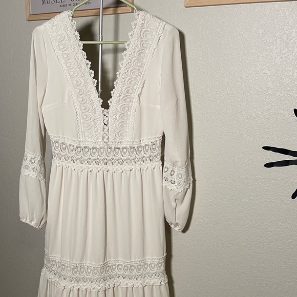 White bohemian lace dress - Picture 2 of 9